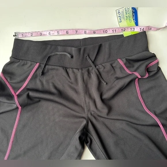 NWT MTA Sport Black Pink Mid Rise Mesh Look Activewear Sweat Pants Women’s Small - Picture 5 of 8